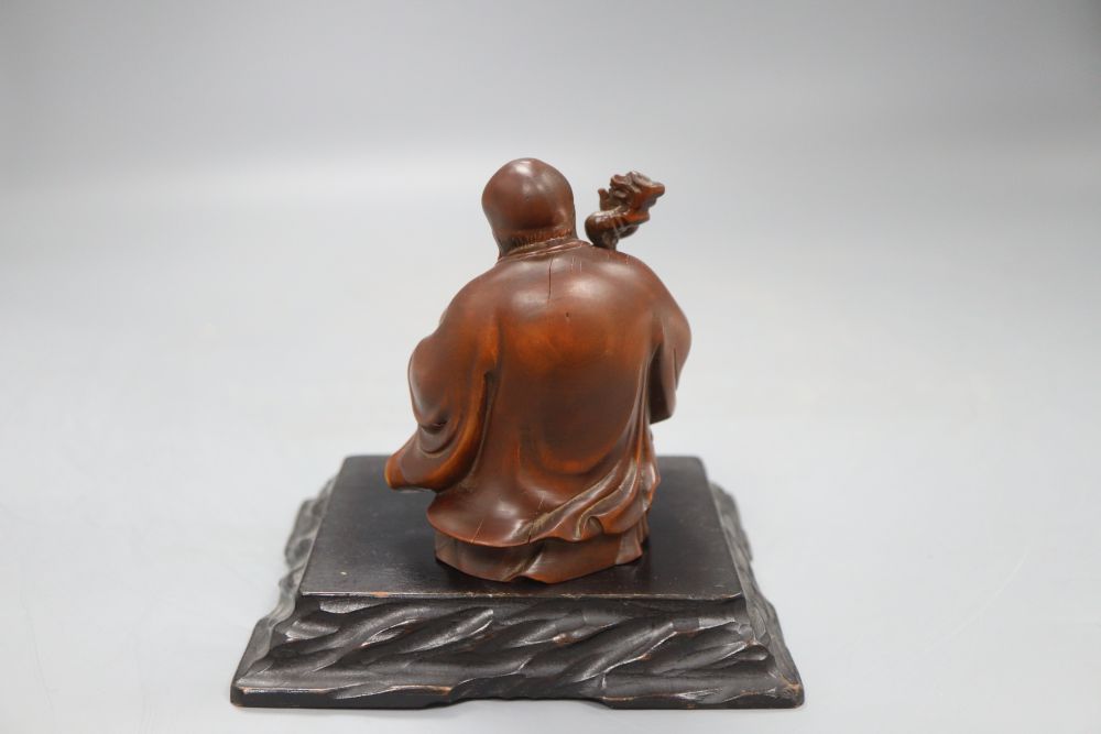 A Chinese figure of Shou Lao, height 12cm